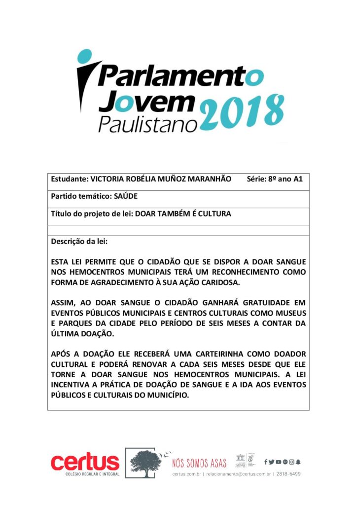 Victoria Robelia Munoz Maranhao 8º Ano A1 Colegio Certus